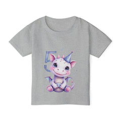 Toddler T‑Shirt — Cute Birthday Dragon "5" Party Tee