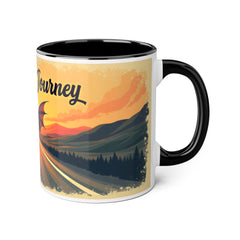 Enjoy the Journey Dragon Accent Mug — 11oz Inspirational Coffee Cup