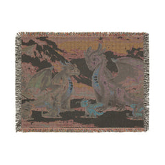 Dragon Family of 6 Woven Blanket