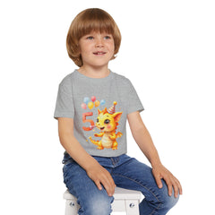 Toddler T-Shirt — Cute Birthday Dragon 5th Birthday Tee