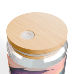 Dragon Sunset Sipper Glass - 16oz Fantasy Drink Jar