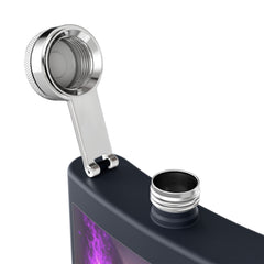 mage dragon Flask — 6oz Stainless Steel Hip Flask with Dark Fantasy Art