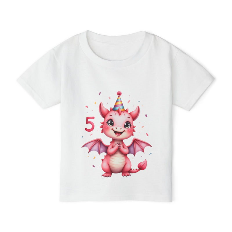 Toddler T-Shirt — Pink Birthday Dragon 
