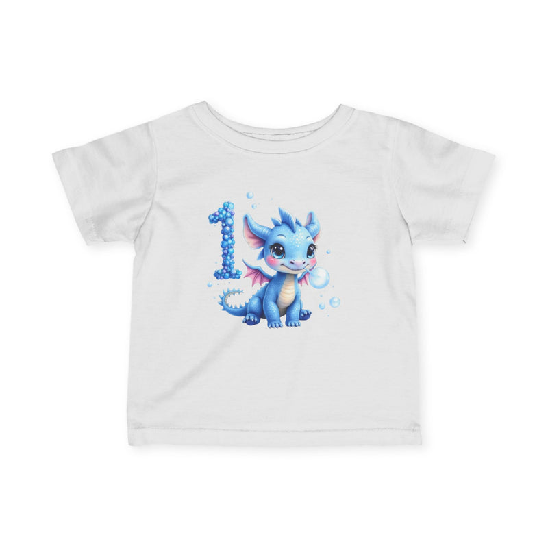 Infant Tee — Blue Baby Dragon 1st Birthday Shirt
