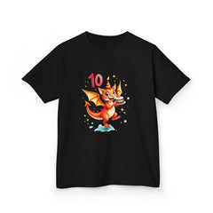 10th Birthday Kids Tee — Cute Party Dragon Graphic Shirt