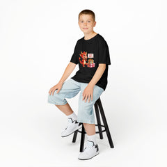 Kids Tee — Cute Red Dragon with Gifts “Happy 11th” Birthday Shirt