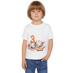 Toddler T‑Shirt — Cute Sleeping Dragon 3rd Birthday Tee