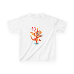 10th Birthday Kids Tee — Cute Party Dragon Graphic Shirt