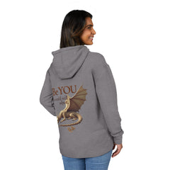 Hoodie — "Be YOU the world will adjust" Gold Dragon Back Print