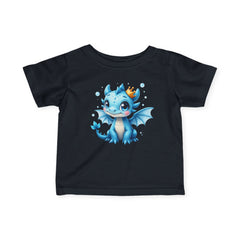 Baby Dragon Crown Infant Tee — Cute Blue Dragon Graphic Shirt