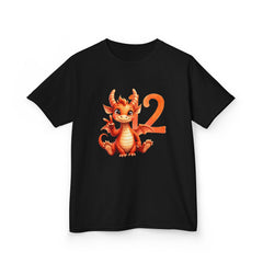 Kids Tee — Cute Orange Dragon 12th Birthday Shirt