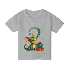 Toddler T-Shirt — Cute Green Baby Dragon with Gift (Birthday/Christmas)