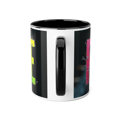 Dragon Accent Mug — Bold Fantasy Coffee Cup with 'RISE' Gothic Lettering