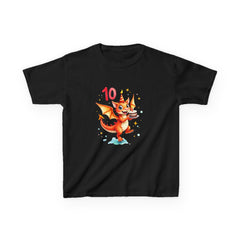 10th Birthday Kids Tee — Cute Party Dragon Graphic Shirt