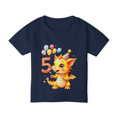 Toddler T-Shirt — Cute Birthday Dragon 5th Birthday Tee