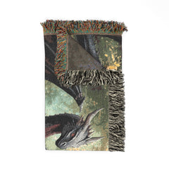 Dragon family of 3 Woven Blanket