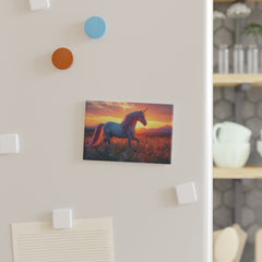 Whimsical Unicorn Button Magnet