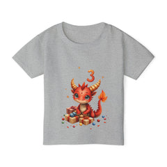 Toddler T-Shirt — Cute Red Dragon 3rd Birthday Shirt with Gifts