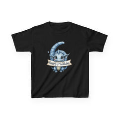 Kids Tee — Cute Blue Dragon "Happy 6th Birthday" Shirt