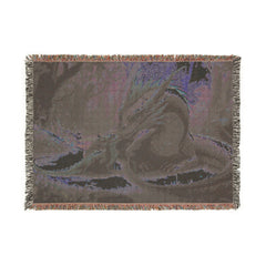 Dragon family of 2 Woven Blanket — Mythic Forest Fantasy Throw