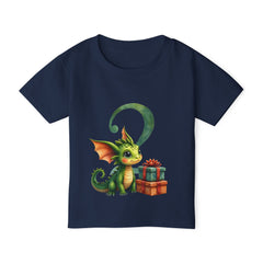 Toddler T-Shirt — Cute Green Baby Dragon with Gift (Birthday/Christmas)