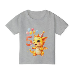 Toddler T-Shirt — Cute Birthday Dragon 5th Birthday Tee