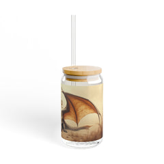 Be You Dragon Sipper Glass — 16oz Inspirational Water Bottle with Straw