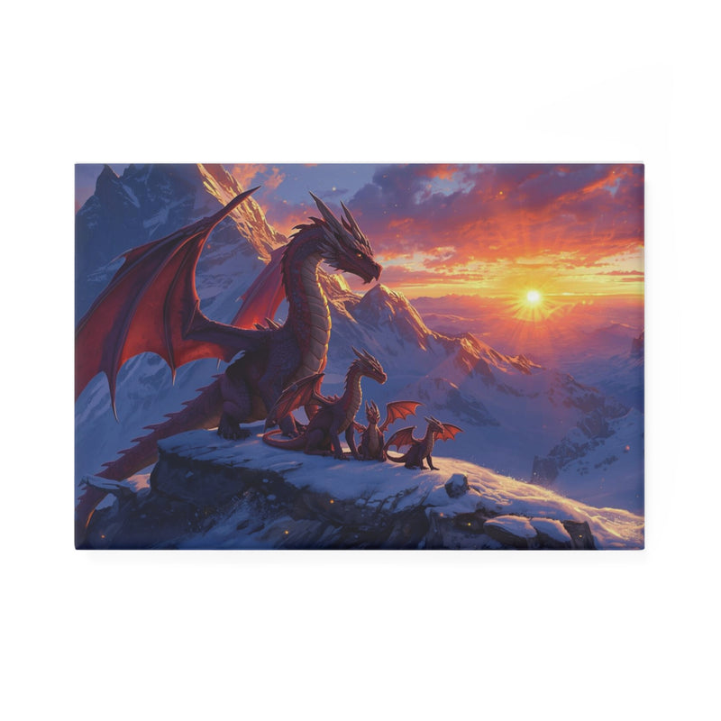 Dragon family of 4, one parent Magnet