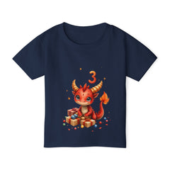 Toddler T-Shirt — Cute Red Dragon 3rd Birthday Shirt with Gifts