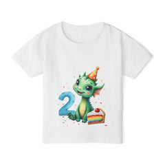 Toddler T-Shirt — Cute Dragon 2nd Birthday Design