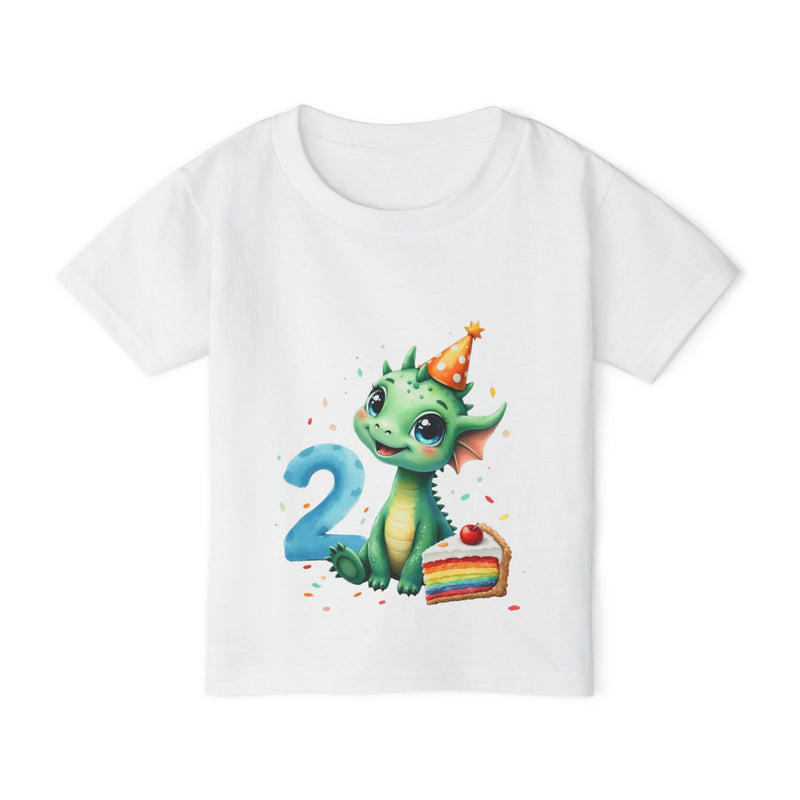 Toddler T-Shirt — Cute Dragon 2nd Birthday Design