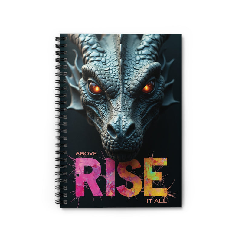 Dragon Rise Notebook — Spiral Ruled Journal with Motivational 