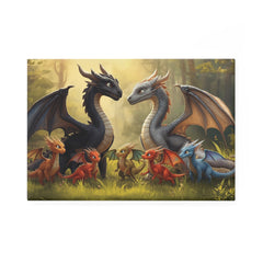 Dragon Family of 7 Magnet — Cute Dragon Parents & Babies Refrigerator Decor