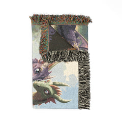 dragon family of 5, woven blanket