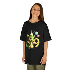 Kids Birthday Dragon T-Shirt — Cute Party Number 9 Tee