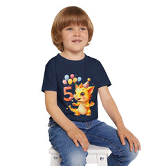 Toddler T-Shirt — Cute Birthday Dragon 5th Birthday Tee
