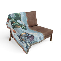 Dragon Family of 6 Woven Blanket