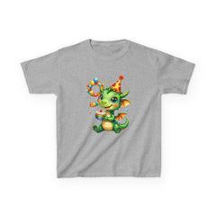 Kids Dragon Birthday T‑Shirt — Cute Party Dragon with Number 9 (Kids Tee)