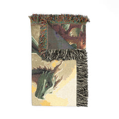 dragon family of 8, woven blanket