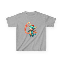 Kids T-Shirt — Cute Birthday Dragon Number 6 Tee for Boys & Girls
