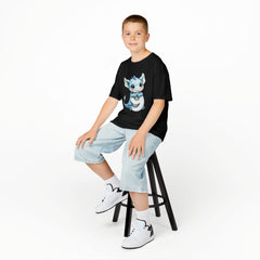 Kids Dragon T-Shirt — Cute Blue Baby Dragon Graphic Tee
