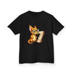 Kids T‑Shirt — Cute Scholarly dragon with Scroll