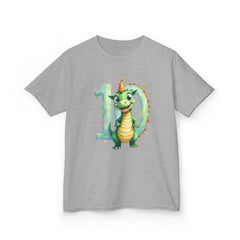 Kids 10th Birthday Dragon T-Shirt – Cute Green Dragon with Number 10