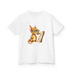Kids T‑Shirt — Cute Scholarly dragon with Scroll