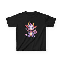 Kids' Cute Purple Dragon T‑Shirt — Adorable Birthday Number 9 Tee