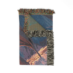 Dragon family of 4, one adult Woven Blanket — Fantasy Dragon Throw