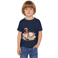 Toddler T‑Shirt — Cute Sleeping Dragon 3rd Birthday Tee