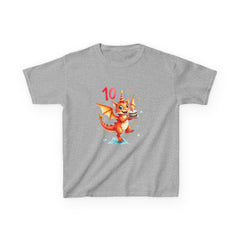 10th Birthday Kids Tee — Cute Party Dragon Graphic Shirt