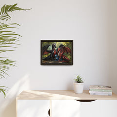 dragon family of 3 canvas print