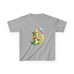 Kids Birthday Dragon T-Shirt — Cute Party Number 9 Tee